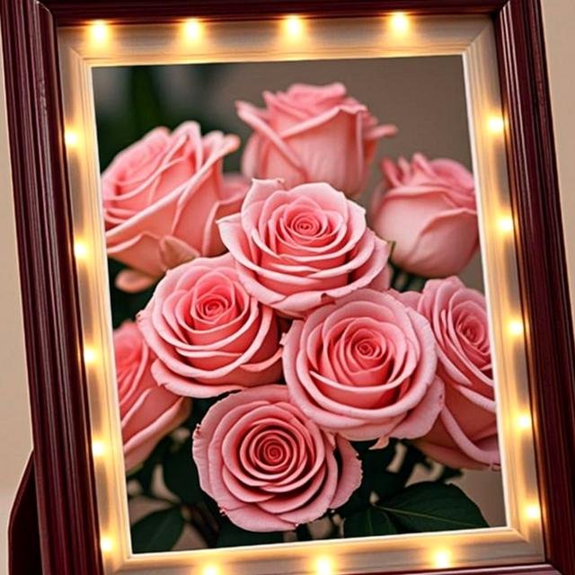 إطار صورة مضيء LED شخصي — زاوية 3 — RIROZ