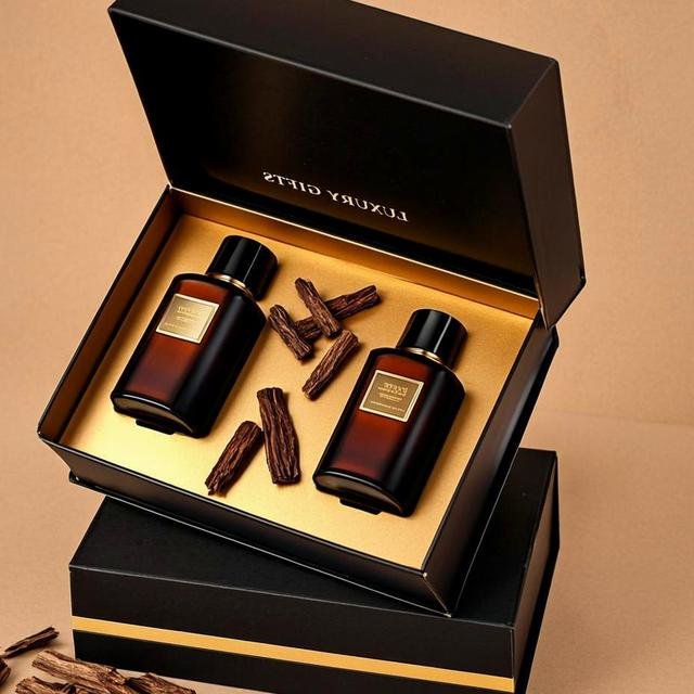 بوكس العود والعطر الرجالي — زاوية 2 — RIROZ