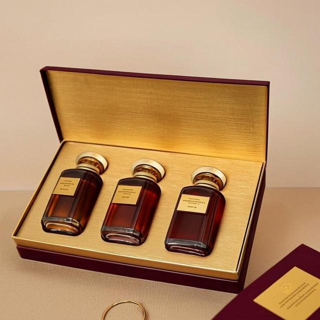 طقم عطور رجالي 3 قطع — زاوية 2 — RIROZ