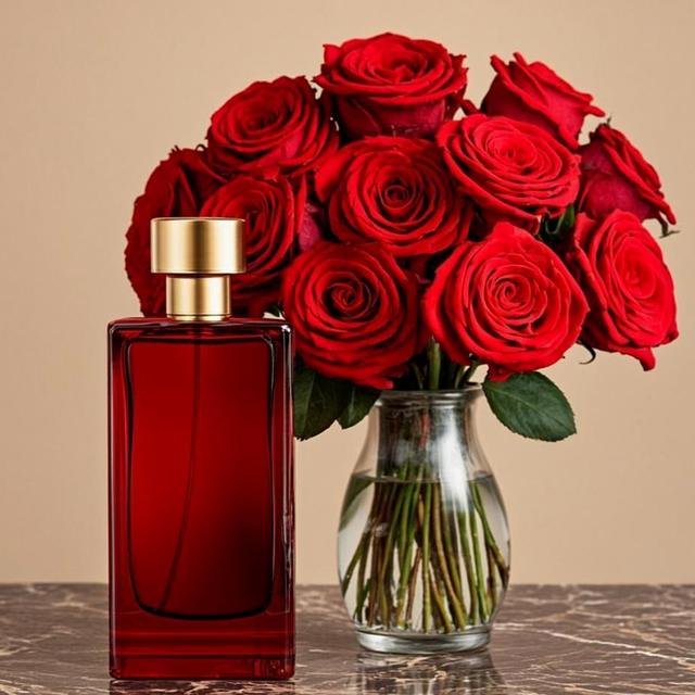 باقة ورد مع عطر فاخر — زاوية 2 — RIROZ