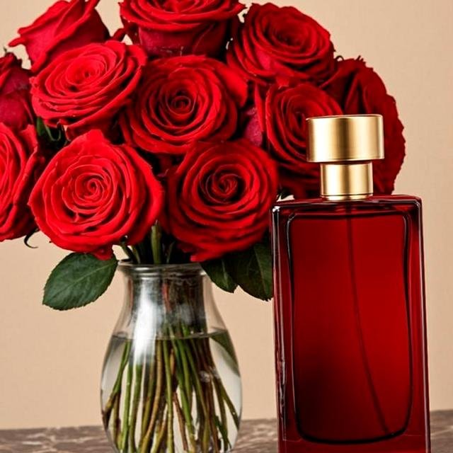 باقة ورد مع عطر فاخر — زاوية 3 — RIROZ